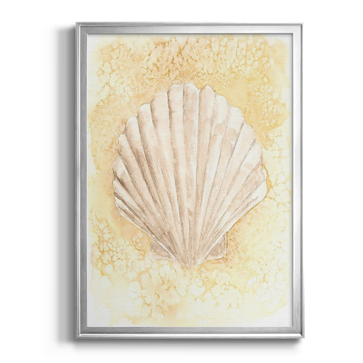 Salty Seashell II - Modern Framed Canvas Print