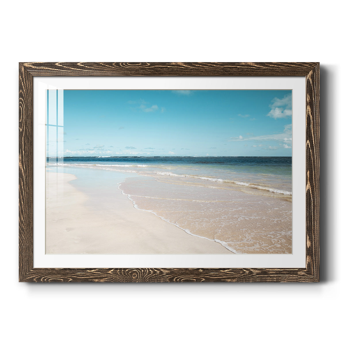 Sugar Sand Beach - Barnwood Framed Art Print