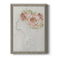 Fashion Floral Silhouette II - Barnwood Framed Canvas Print