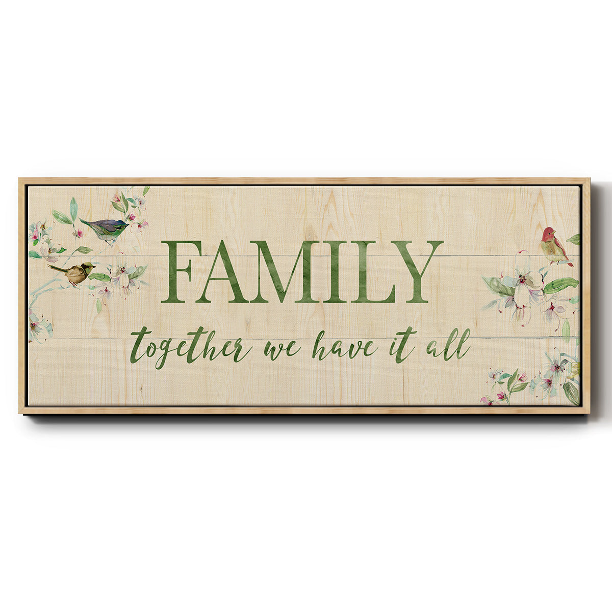 Family Together - Floater Framed Canvas Print