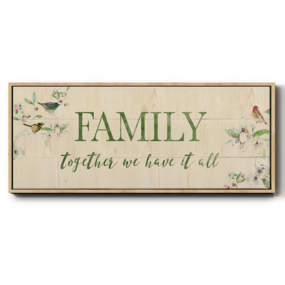 Family Together - Floater Framed Canvas Print