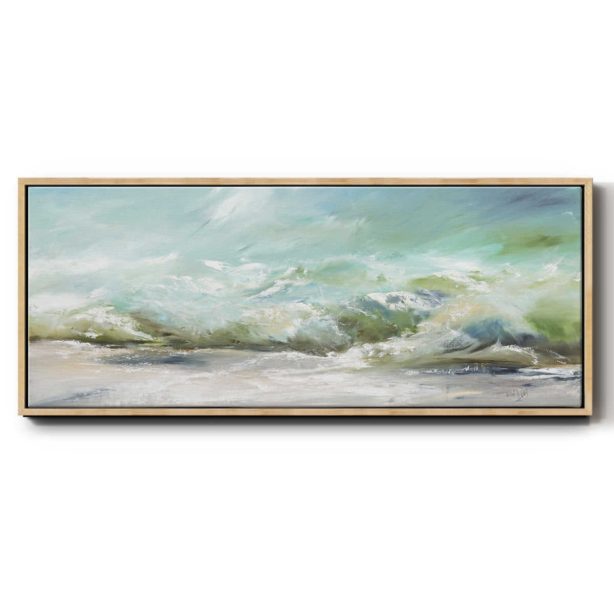 Dancing on the Waves - Floater Framed Canvas Print
