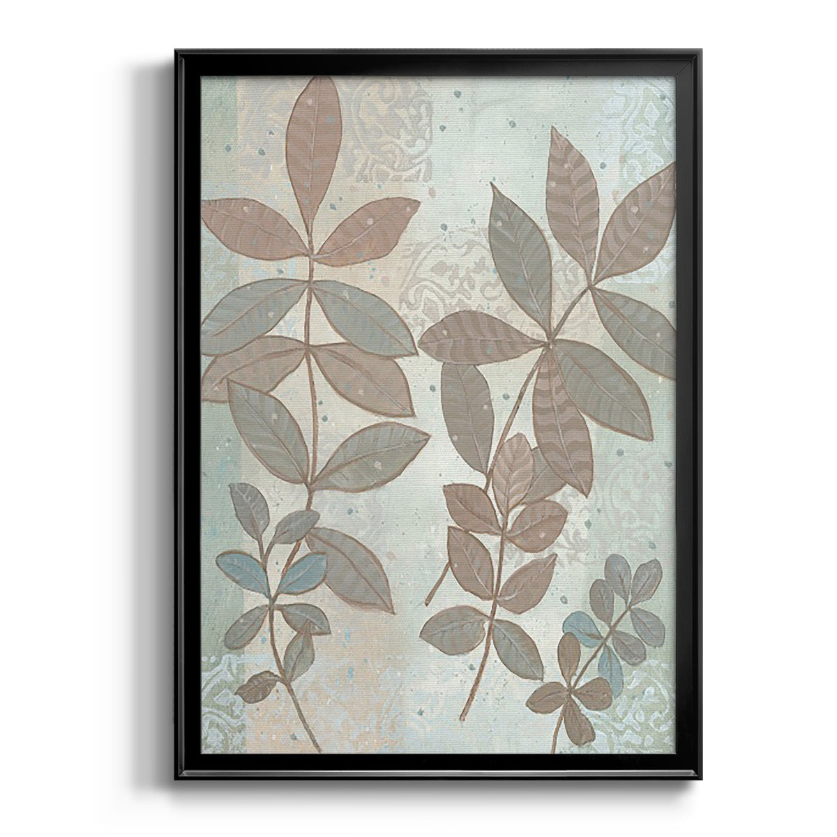 Leaf Cluster I - Modern Framed Canvas Print