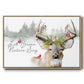 Holiday Deer Collection A - Floater Framed Canvas Print