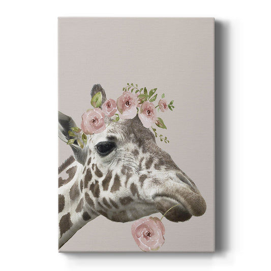 Peek A Boo Giraffe II Premium Gallery Wrapped Canvas - Ready to Hang