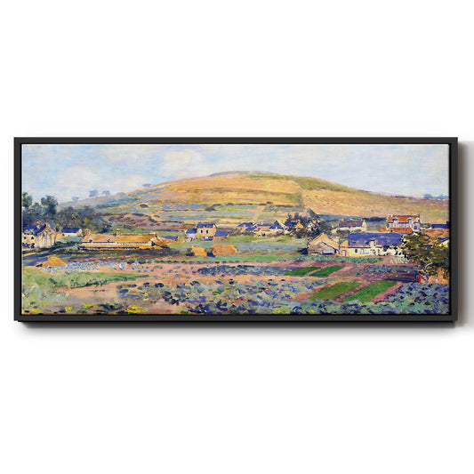 The Mount Riboudet in Rouen at Spring, 1872 - Floater Framed Canvas Print