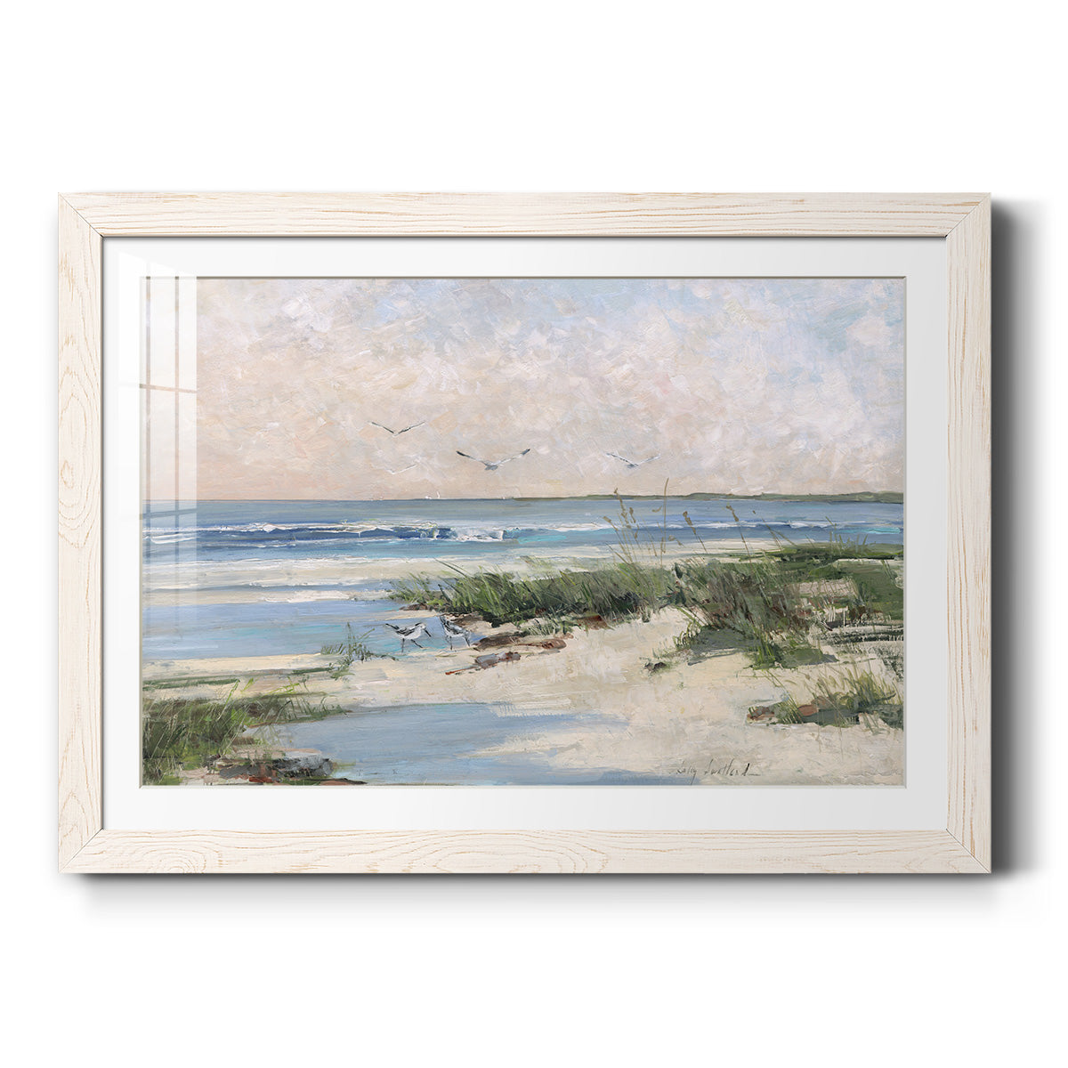 Soft Morning Sea - Barnwood Framed Art Print