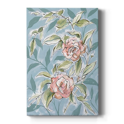 Faded Camellias II - Canvas Art Print