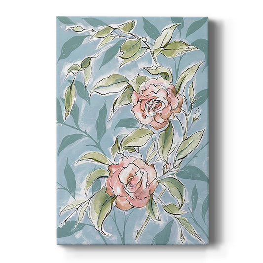 Faded Camellias II - Canvas Art Print