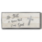 Be Still Cross - Floater Framed Canvas Print
