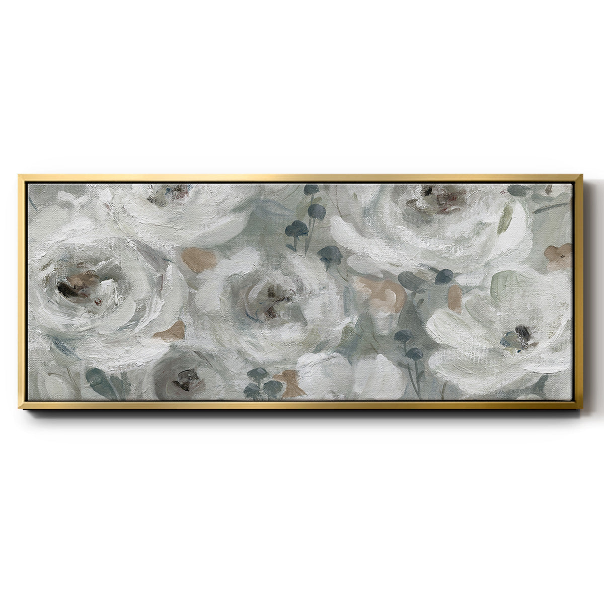 Neutral Symphony - Floater Framed Canvas Print