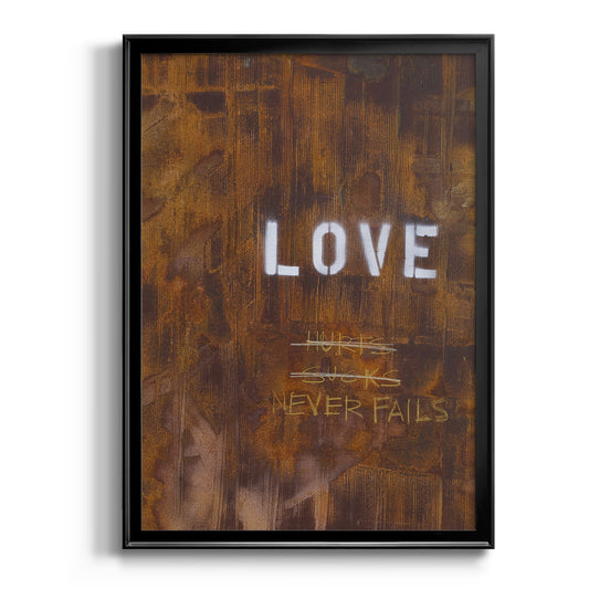 Love Never Fails I - Modern Framed Canvas Print