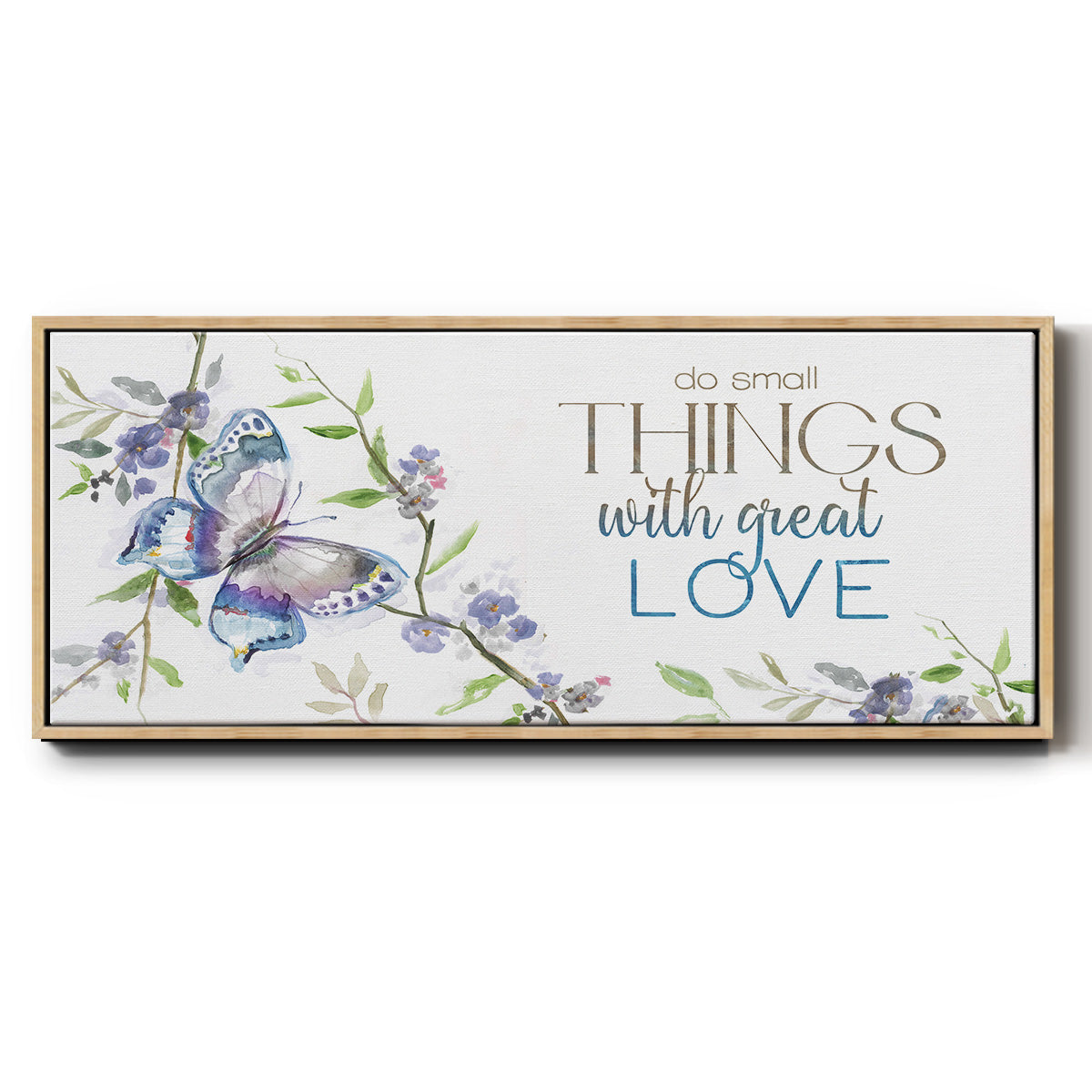 Small Things, Great Love - Floater Framed Canvas Print