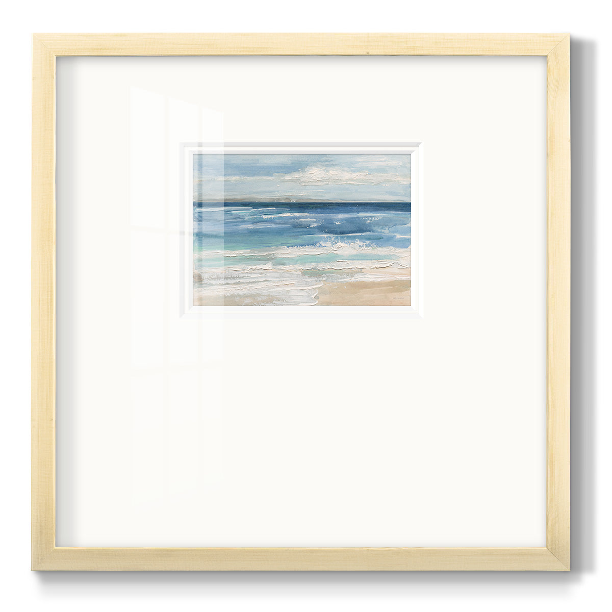 Ocean Waves I Premium Framed Print Double Matboard