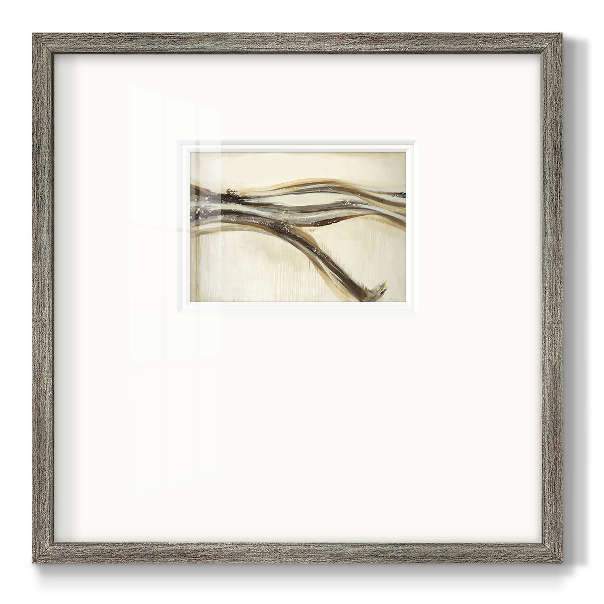 Catching a Metallic Wave Premium Framed Print Double Matboard