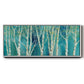 Birch on Blue - Floater Framed Canvas Print