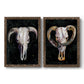 Horned Skull I - Premium Framed Canvas 2 Piece Set - Ready to Hang