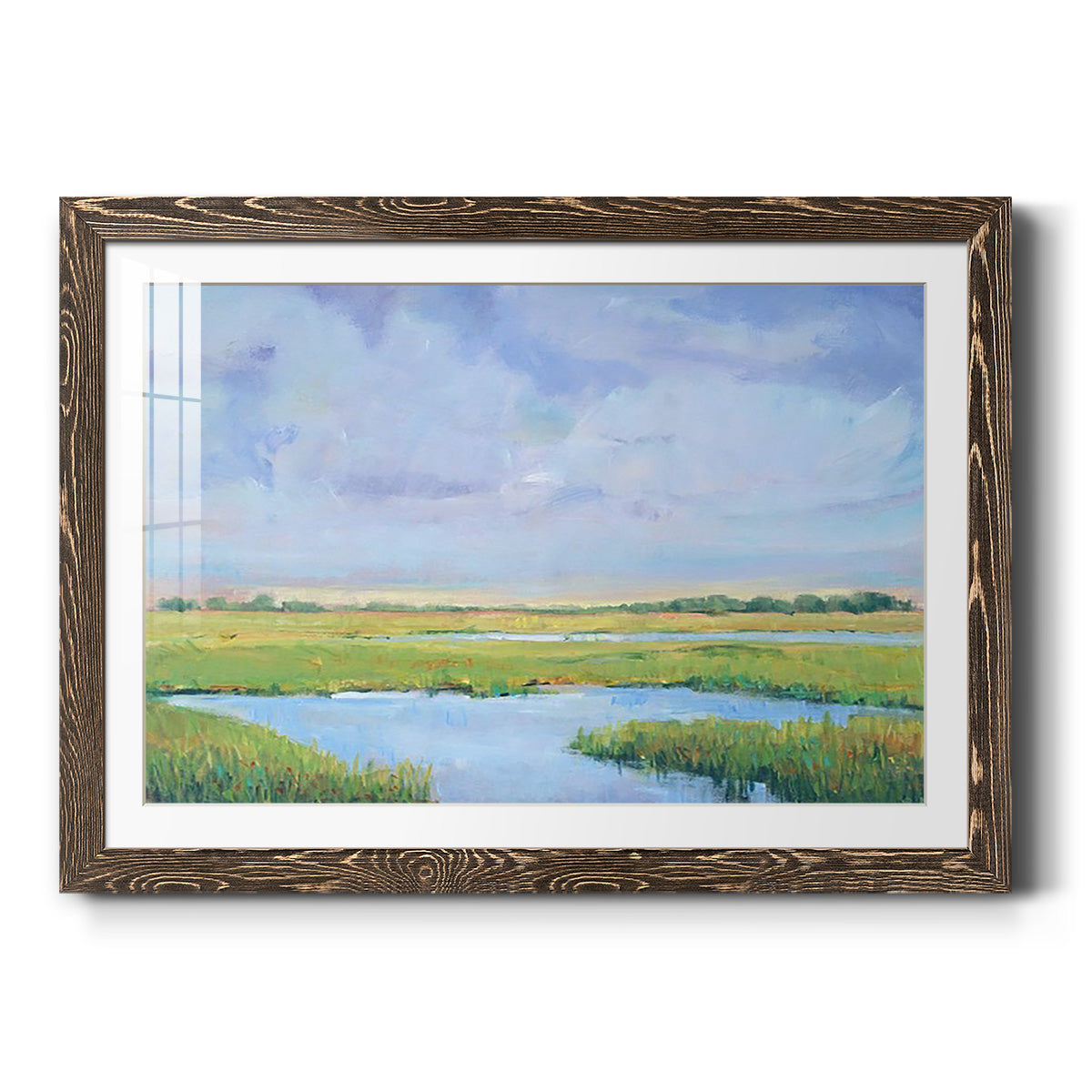 Summer Marsh I - Barnwood Framed Art Print