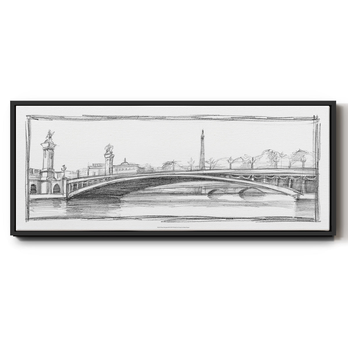 Pont Alexandre III - Floater Framed Canvas Print