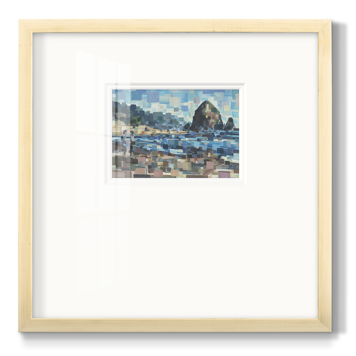 Evening in Cannon Beach- Premium Framed Print Double Matboard