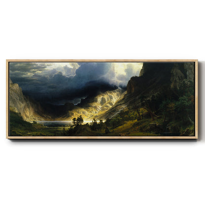 A Storm in the Rocky Mountains - Floater Framed Canvas Print