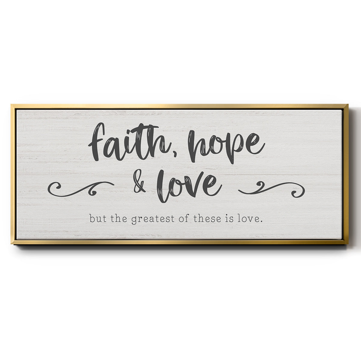 Greatest is Love - Floater Framed Canvas Print