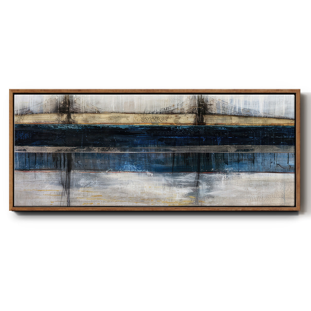 City Blue - Floater Framed Canvas Print