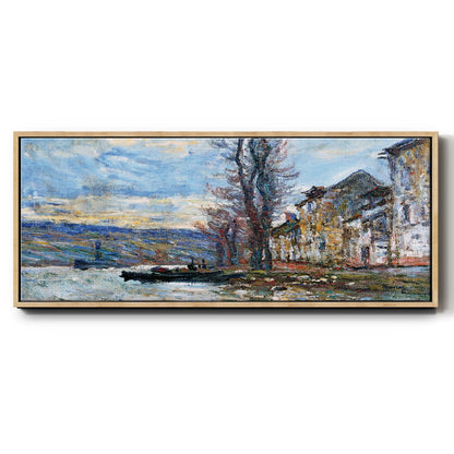 The Seine at Lavacourt, Winter, 1879 - Floater Framed Canvas Print