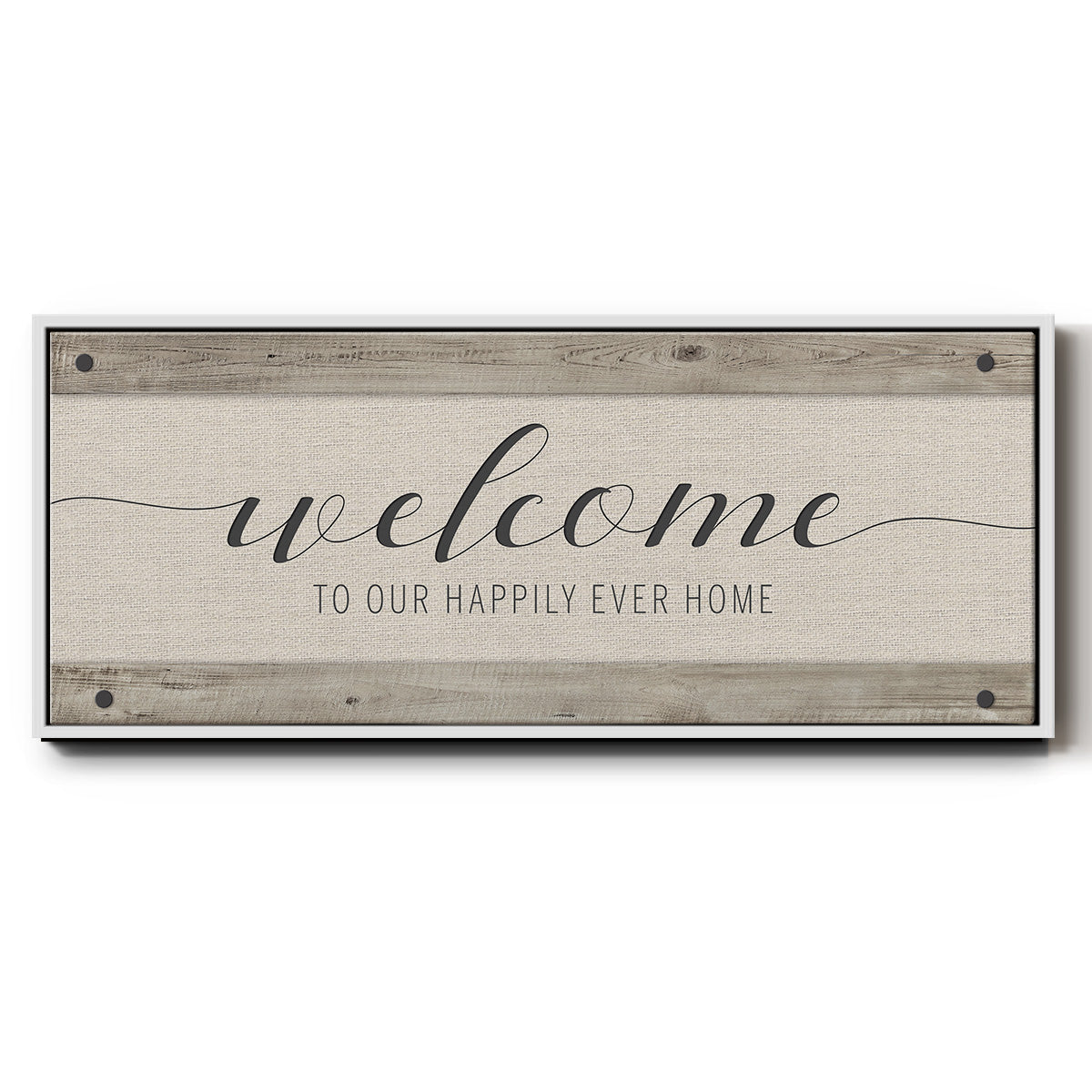 Happily Home - Floater Framed Canvas Print