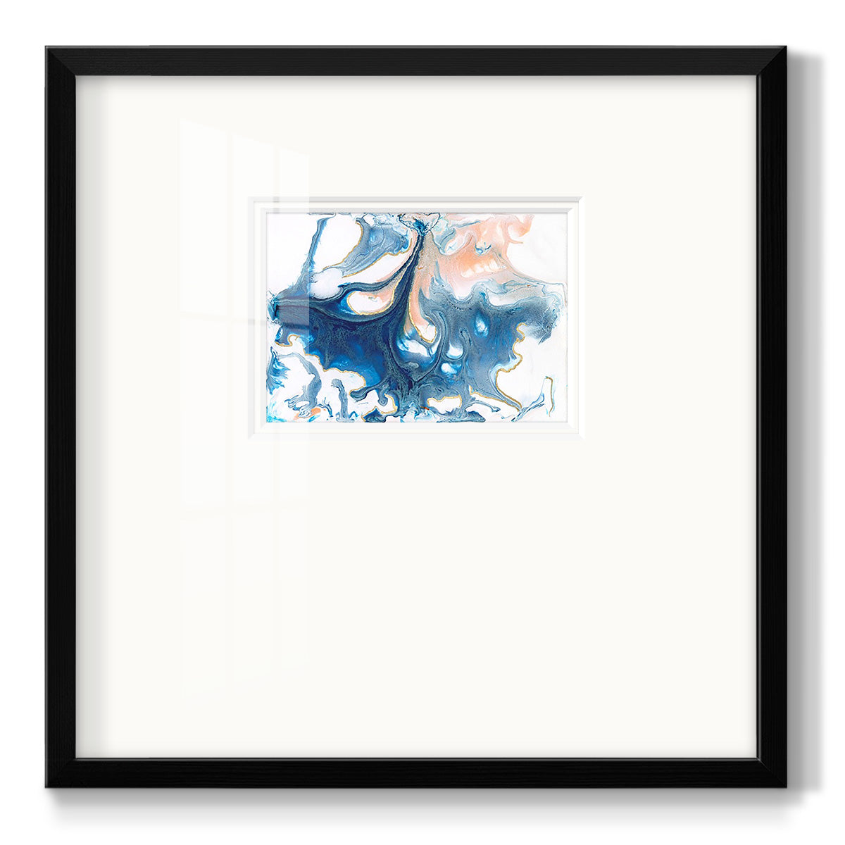 Dancing Blue I - Double Matboard Framed Print