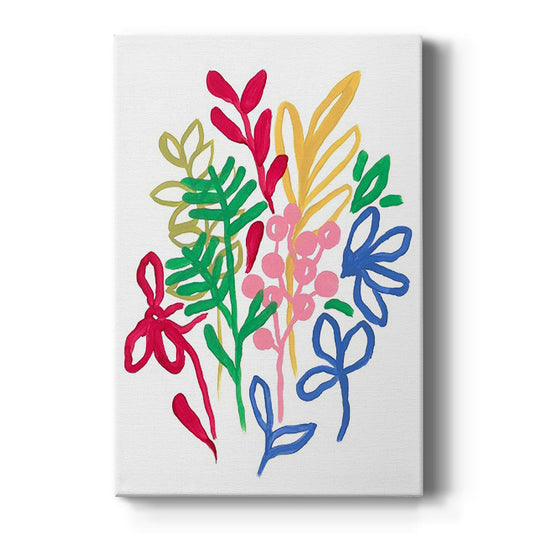 Bold Brushstroke Blooms II - Canvas Art Print