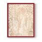 Walnut Damask IV - Restickable Framed Art Print