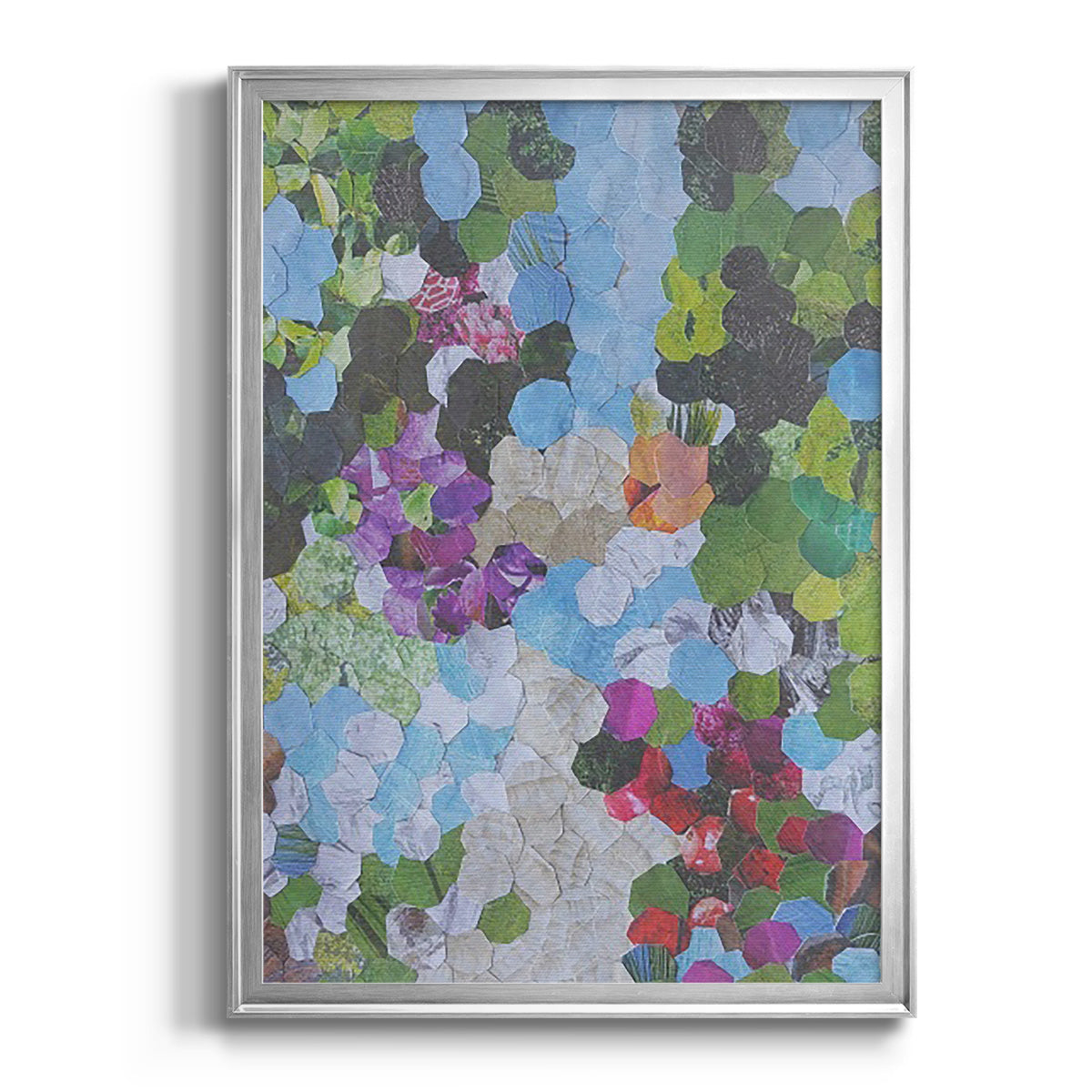 Iris Garden - Modern Framed Canvas Print
