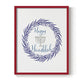 Hanukkah Wreath - Restickable Framed Art Print