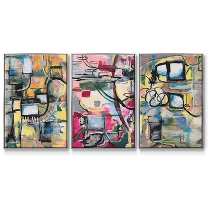 Memory Screen I - Floater Framed Canvas Set