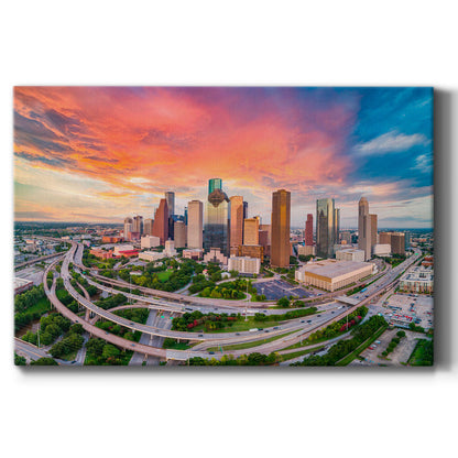 Houston, Texas, USA Skyline at Sunset - Canvas Art Print