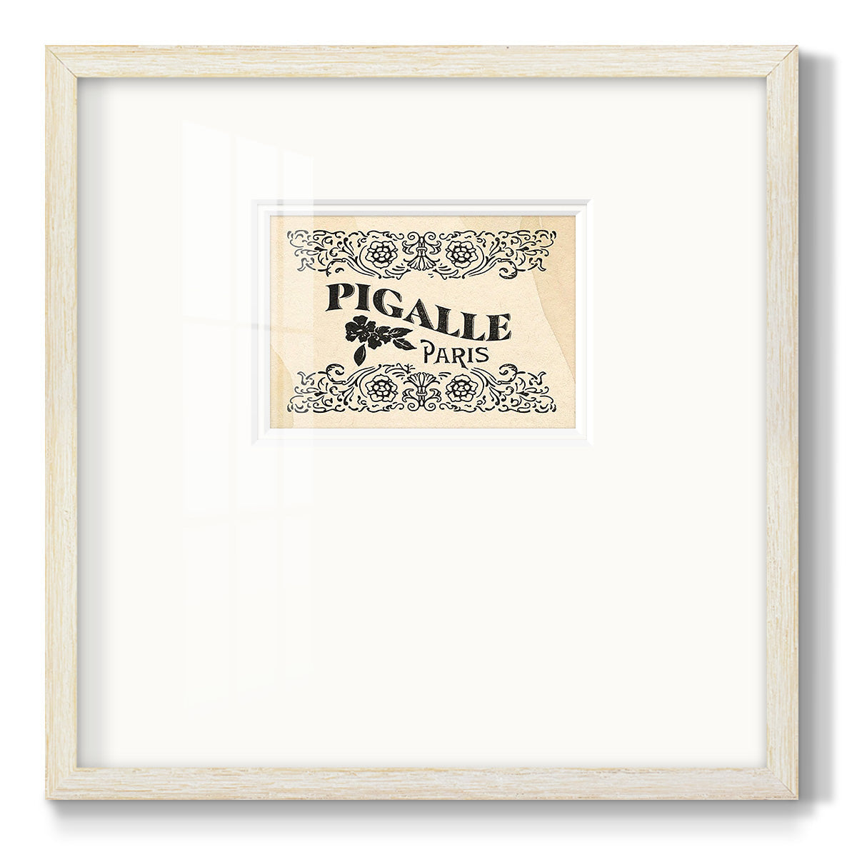 Antique French Label III Premium Framed Print Double Matboard