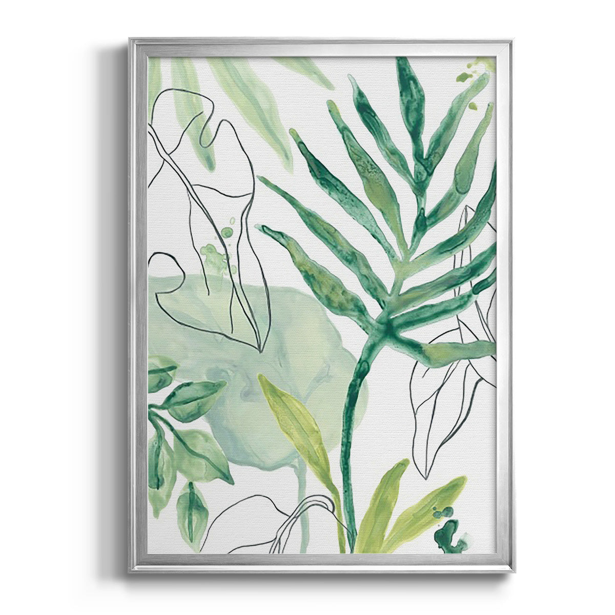 Tropical Palm Chorus III - Modern Framed Canvas Print