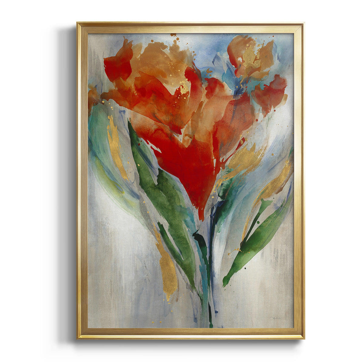 Wild Flower Bouquet - Modern Framed Canvas Print