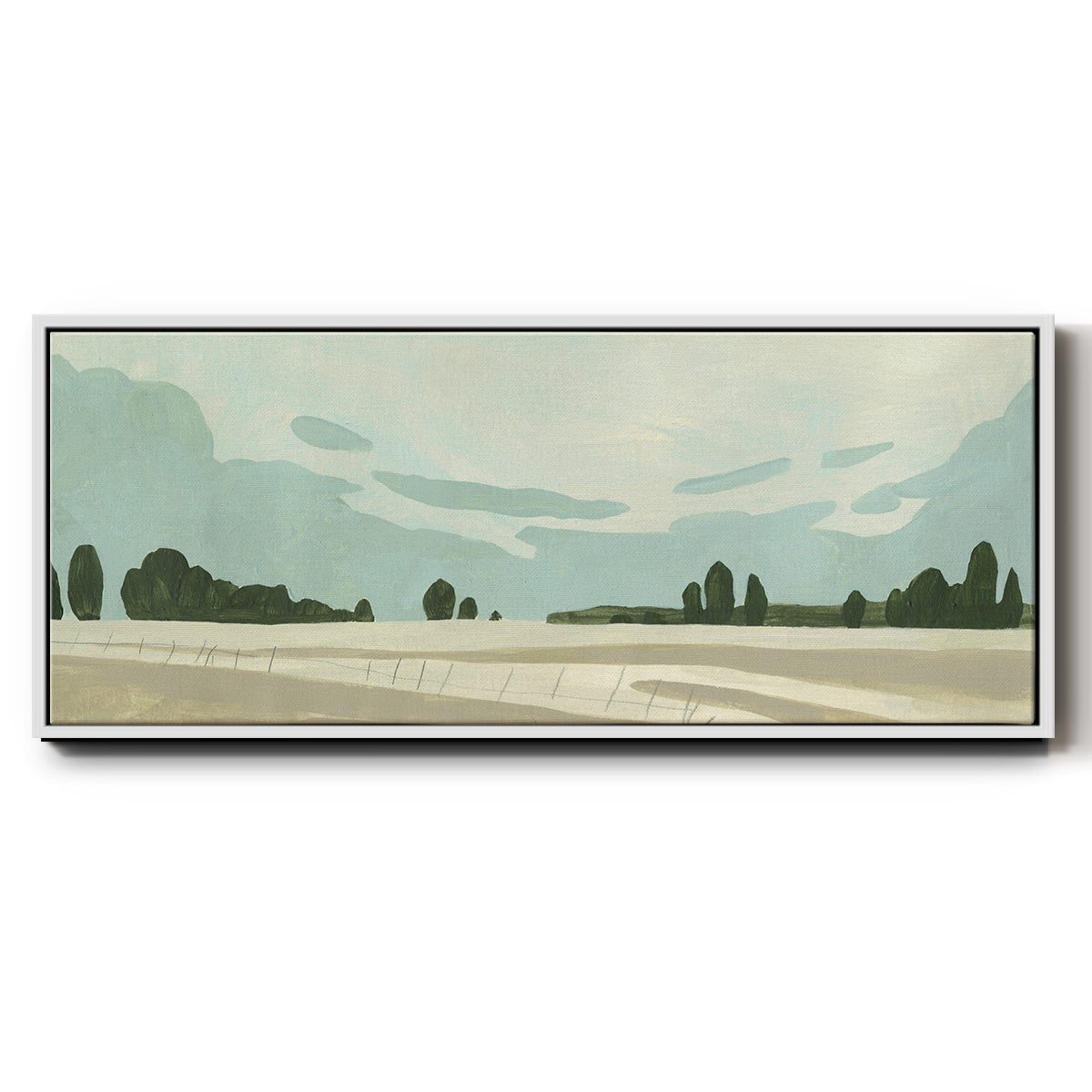 Farmland Study III - Floater Framed Canvas Print