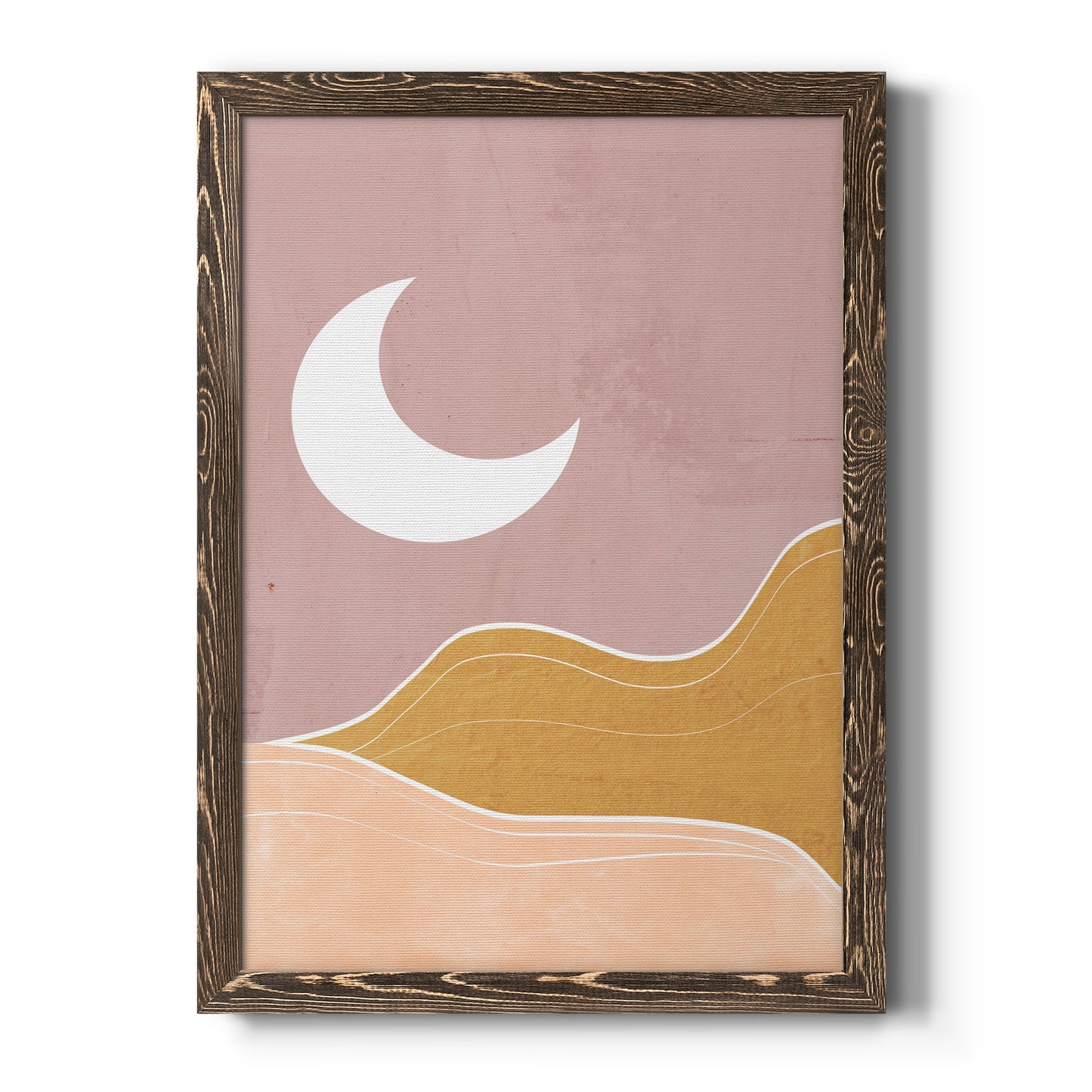 Sedona Moon - Barnwood Framed Canvas Print