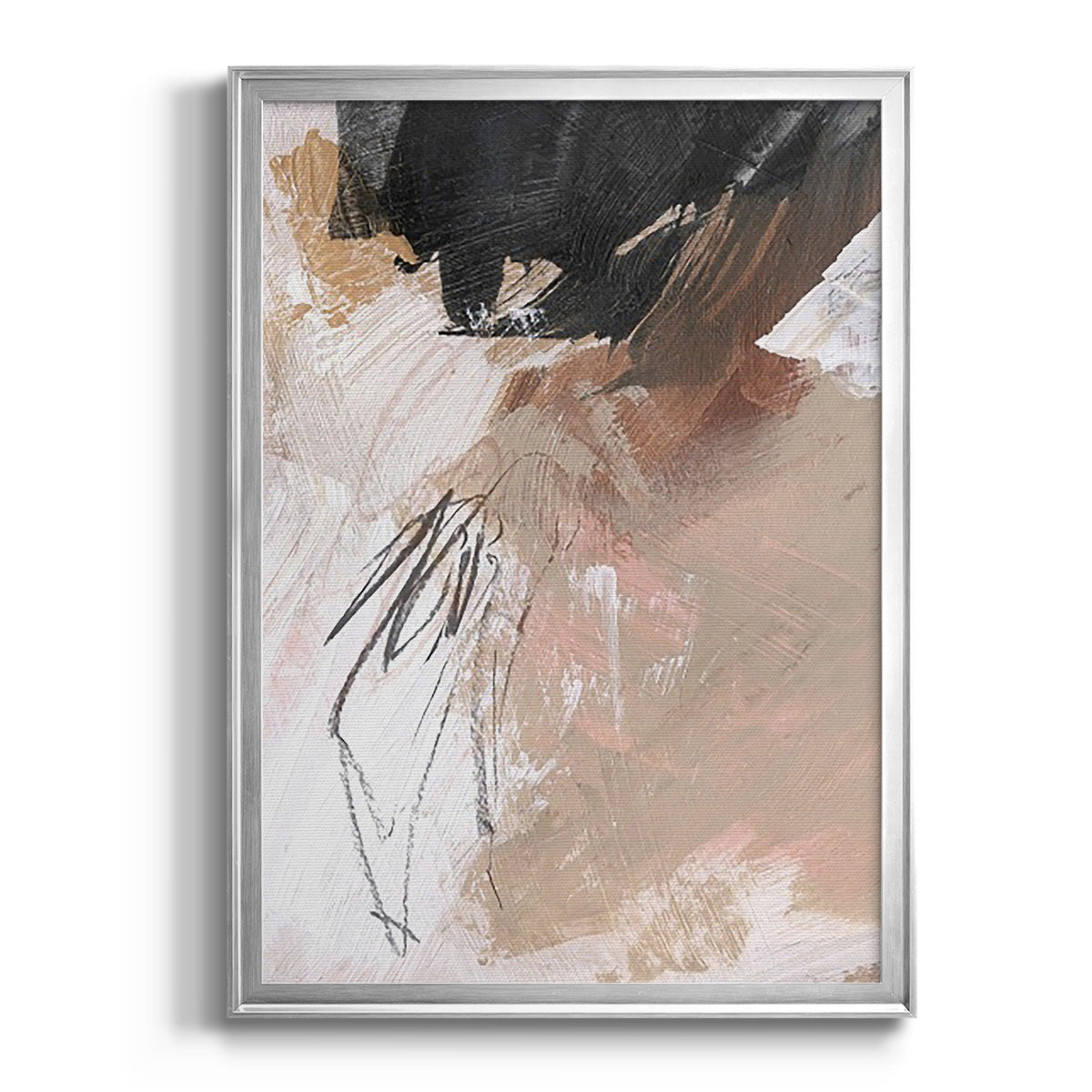 Unbleached Neutrals VI - Modern Framed Canvas Print