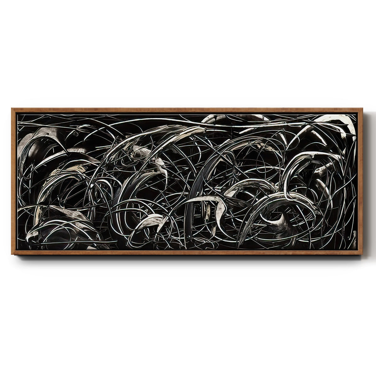 Linear Movement I - Floater Framed Canvas Print