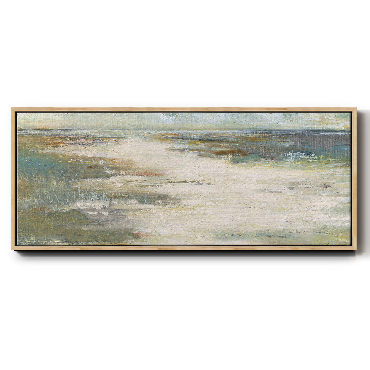 Misty Coast - Floater Framed Canvas Print
