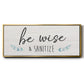 Be Wise & Sanitize - Floater Framed Canvas Print