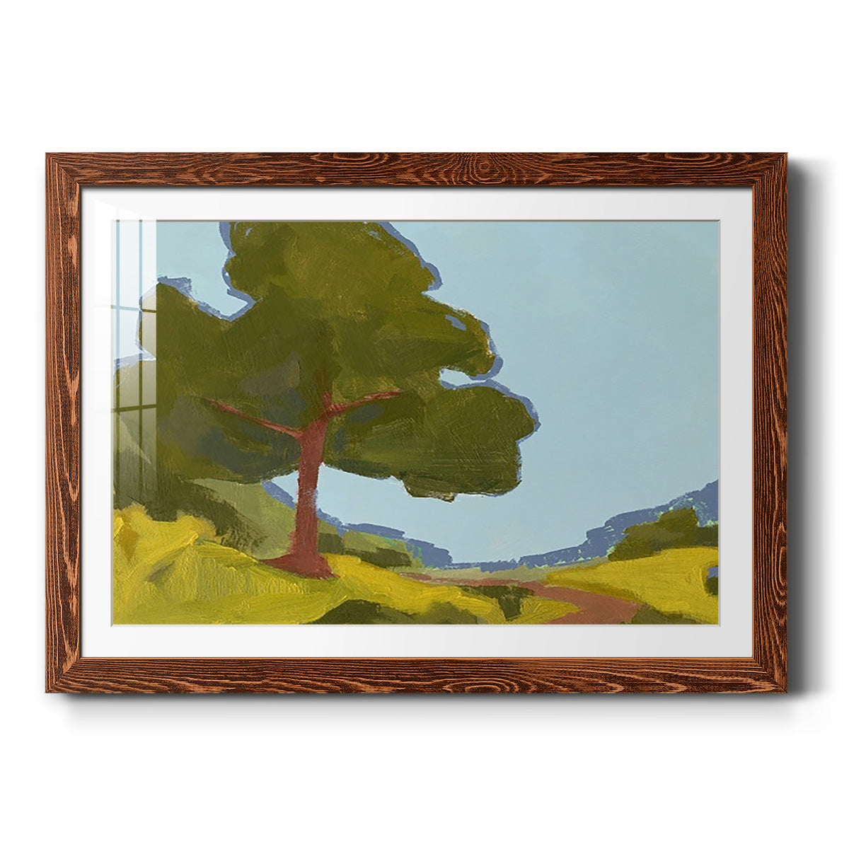 Bright Park II - Barnwood Framed Art Print