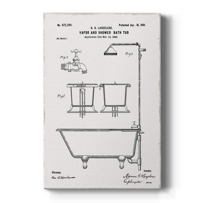 Vintage Bath II - Canvas Art Print