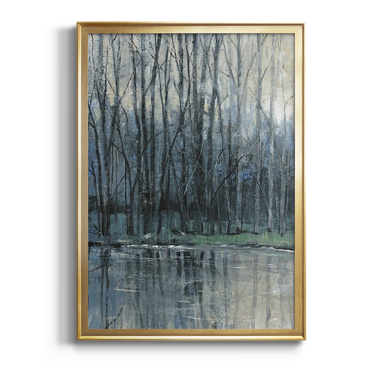 Morning Drizzle I - Modern Framed Canvas Print