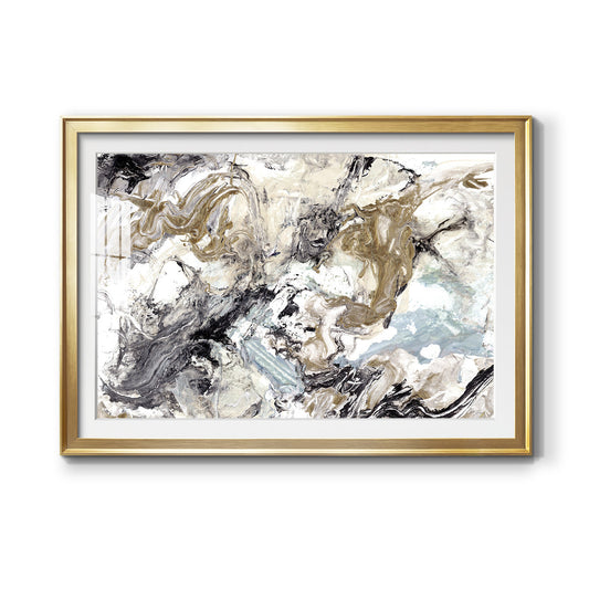 Marbelized Abstract - Modern Framed Art Print