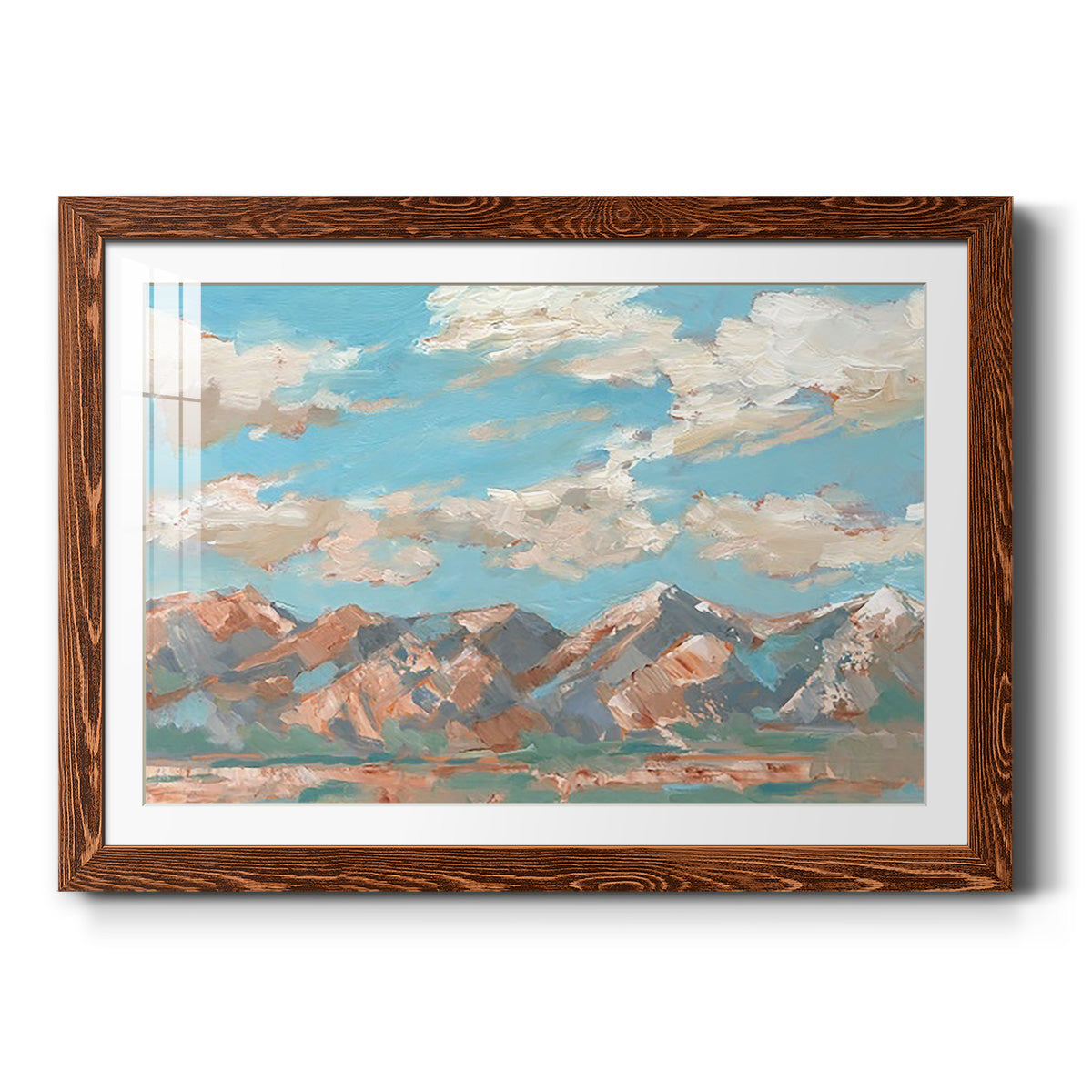 Pastel Western Vista I - Barnwood Framed Art Print